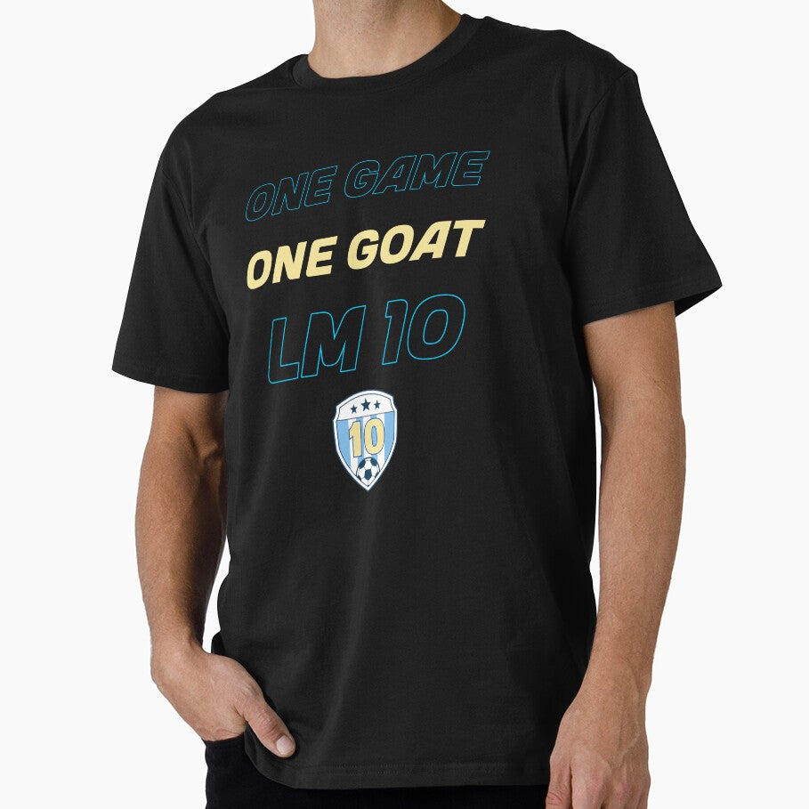 One Game, One GOAT: LM10 Legacy T-Shirt by nomadwanderer Unisex T-shirt, Sweatshirt, Hoodie, Long Sleeve Tee - T-Shirt, Sweatshirt, Hoodie
