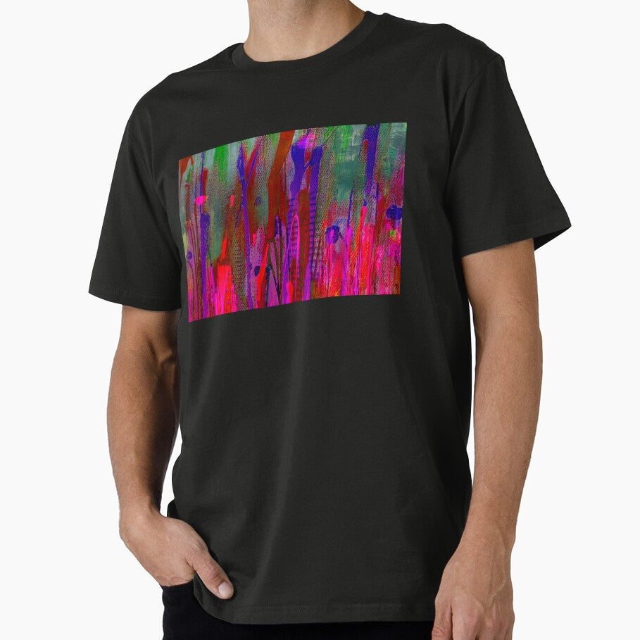 Hot Wired Pink - Contemporary Abstract Paint Drip Art by PunksterClub Unisex T-shirt, Sweatshirt, Hoodie, Long Sleeve Tee - T-Shirt, Sweatshirt, Hoodie