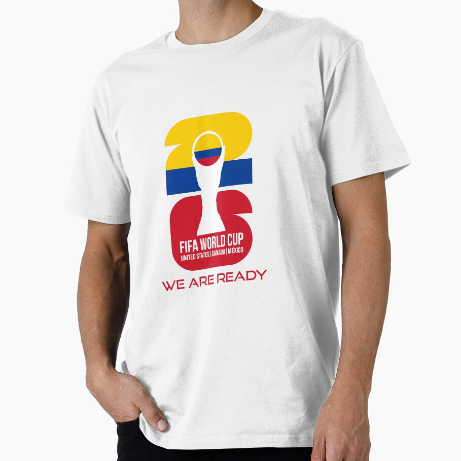 Colombia World Cup 2026 We Are Ready Trophy Sticker by topprinting Unisex T-shirt, Sweatshirt, Hoodie, Long Sleeve Tee - T-Shirt, Sweatshirt, Hoodie