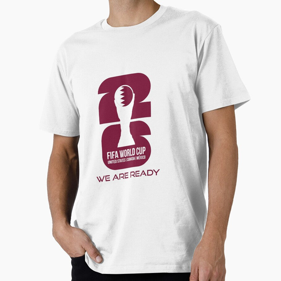 Qatar World Cup 2026 We Are Ready Trophy Sticker by topprinting Unisex T-shirt, Sweatshirt, Hoodie, Long Sleeve Tee - T-Shirt, Sweatshirt, Hoodie