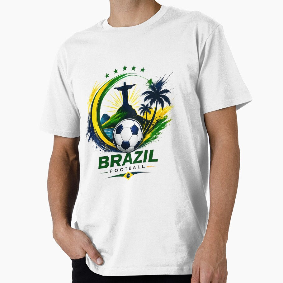 Brazil Football Ultra Modern Minimal Color Blast Design by TKOprintdesigns Unisex T-shirt, Sweatshirt, Hoodie, Long Sleeve Tee - T-Shirt, Sweatshirt, Hoodie