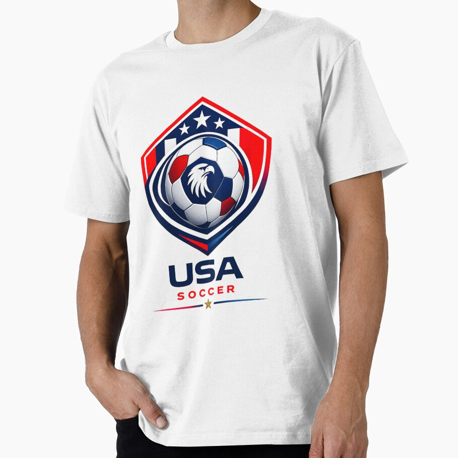 USA Soccer Eagle Ultra Modern Minimal Football Design by TKOprintdesigns Unisex T-shirt, Sweatshirt, Hoodie, Long Sleeve Tee - T-Shirt, Sweatshirt, Hoodie