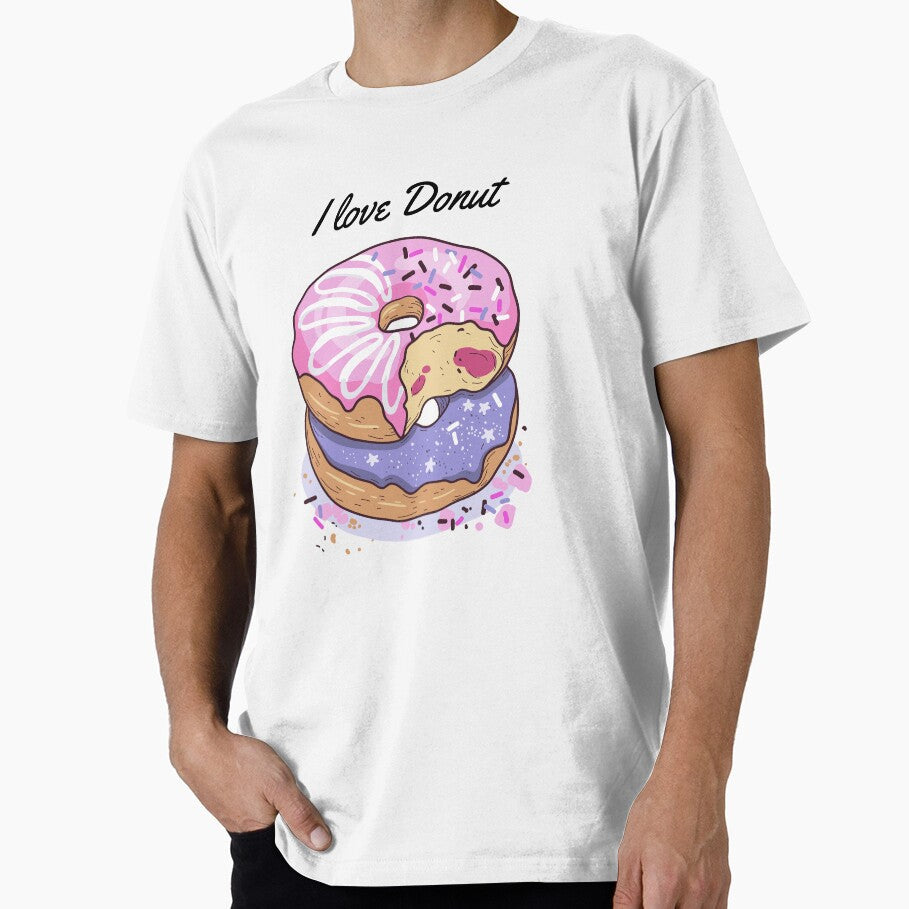 I love DONUT by DesignAndTales Unisex T-shirt, Sweatshirt, Hoodie, Long Sleeve Tee - T-Shirt, Sweatshirt, Hoodie