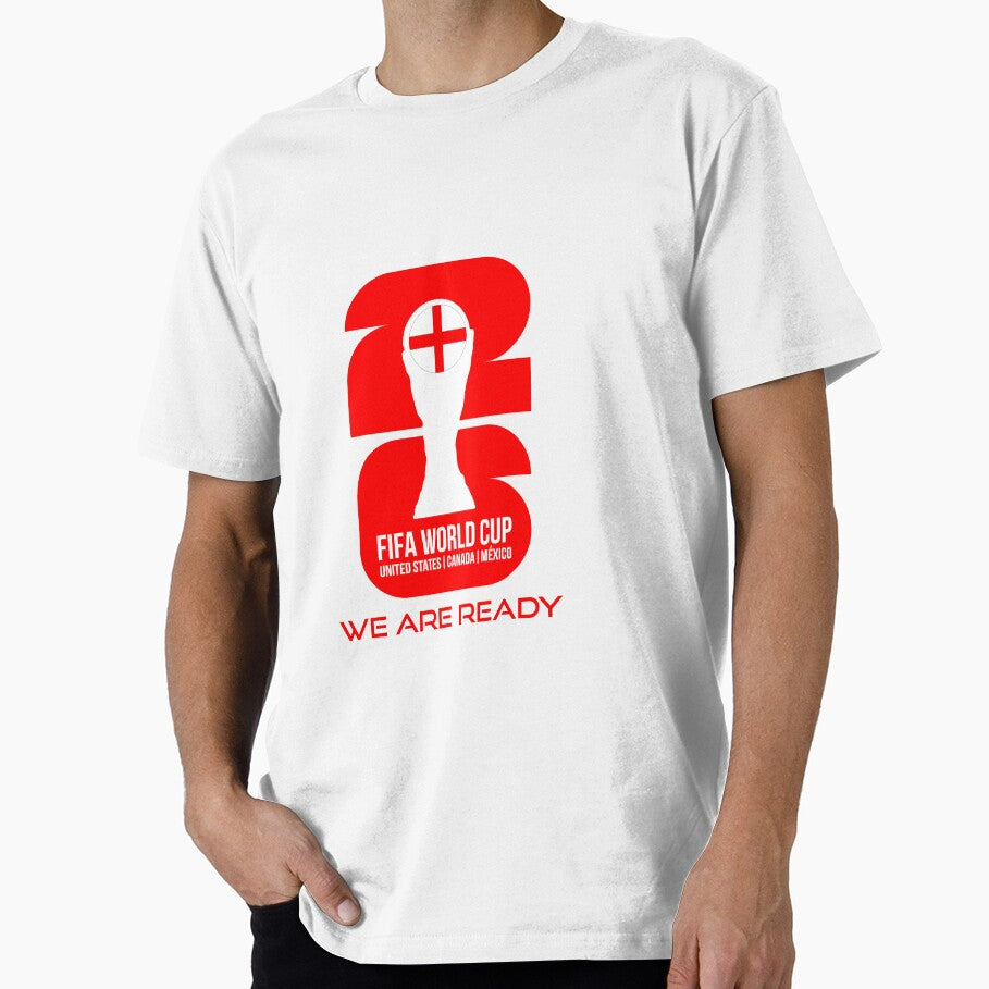 England World Cup 2026 We Are Ready Trophy Sticker by topprinting Unisex T-shirt, Sweatshirt, Hoodie, Long Sleeve Tee - T-Shirt, Sweatshirt, Hoodie