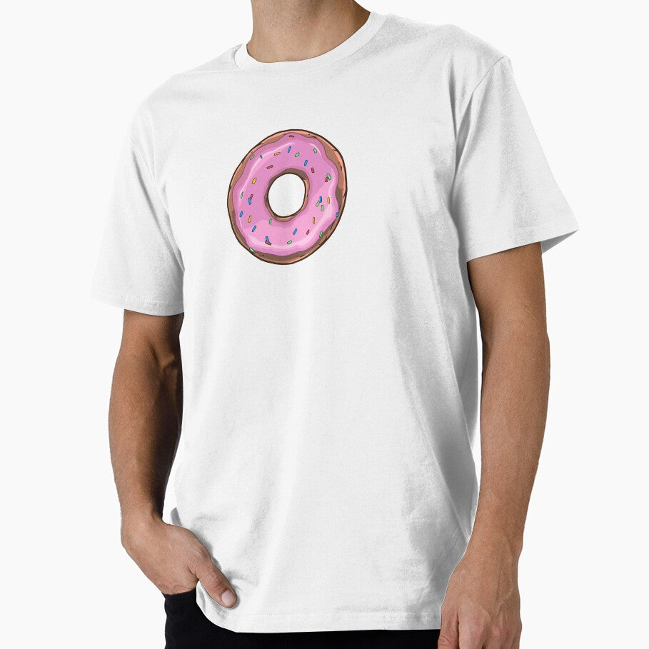 Pink Glazed Donut by Drawingvild Unisex T-shirt, Sweatshirt, Hoodie, Long Sleeve Tee - T-Shirt, Sweatshirt, Hoodie