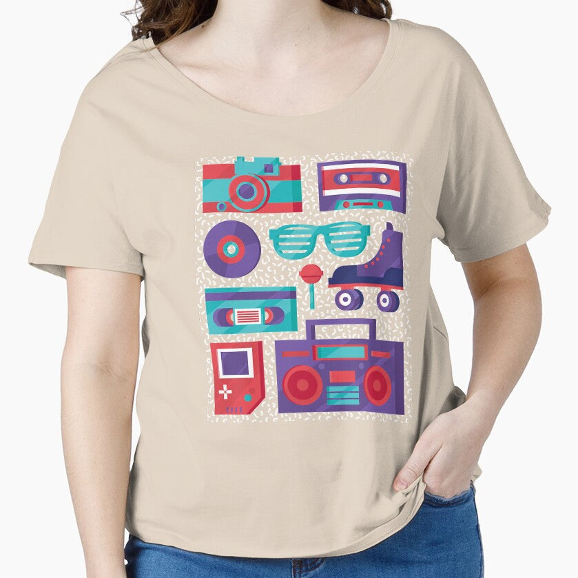 Camera Cassette Video Tape Roller Skate - 90S 80S Retro Nostalgia by MacieBins Unisex T-shirt, Sweatshirt, Hoodie, Long Sleeve Tee - T-Shirt, Sweatshirt, Hoodie