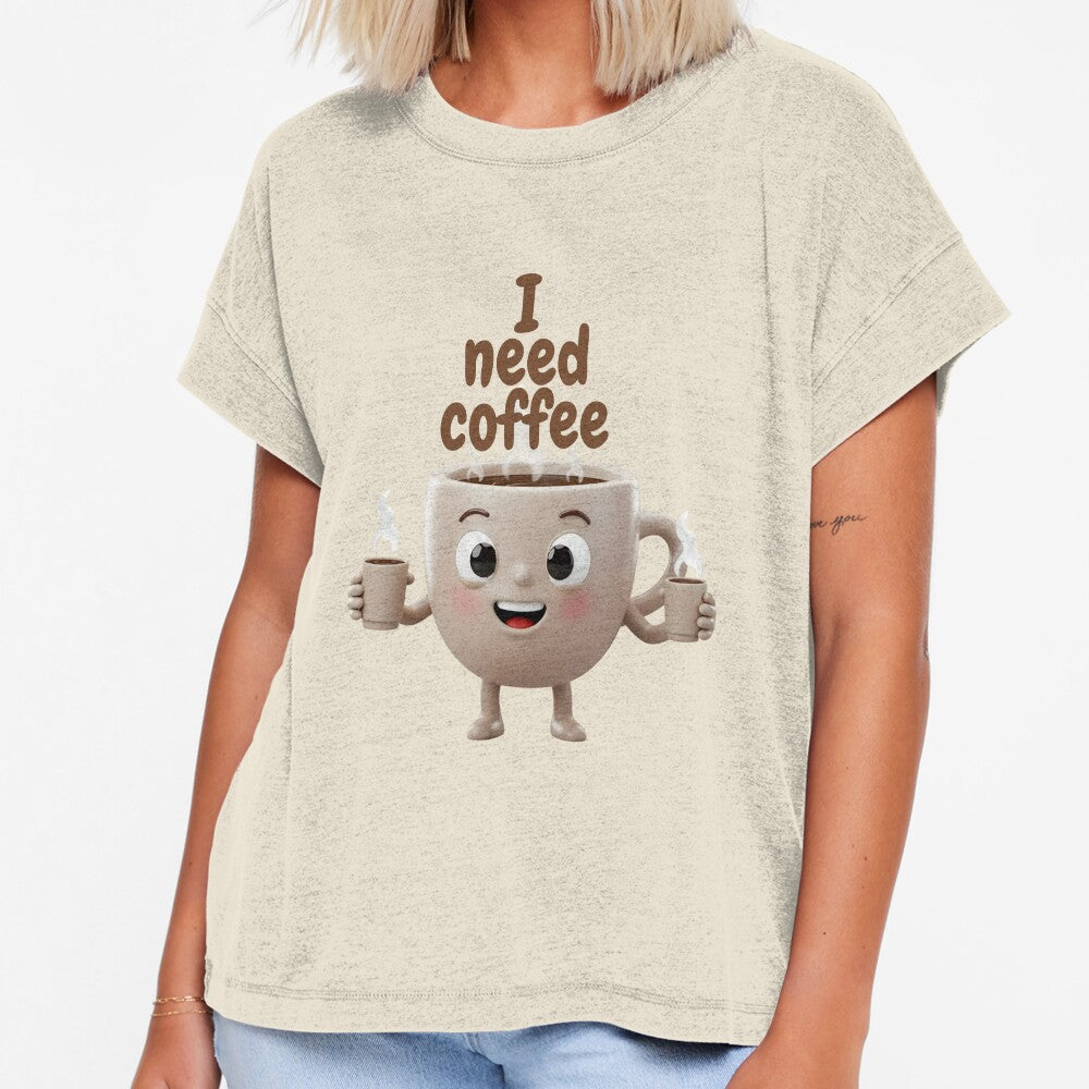 Cute Coffee Cup Character Holding Mini Coffee Cups  Funny Coffee Lover Design by Unlimited-Style - T-Shirt, Sweatshirt, Hoodie