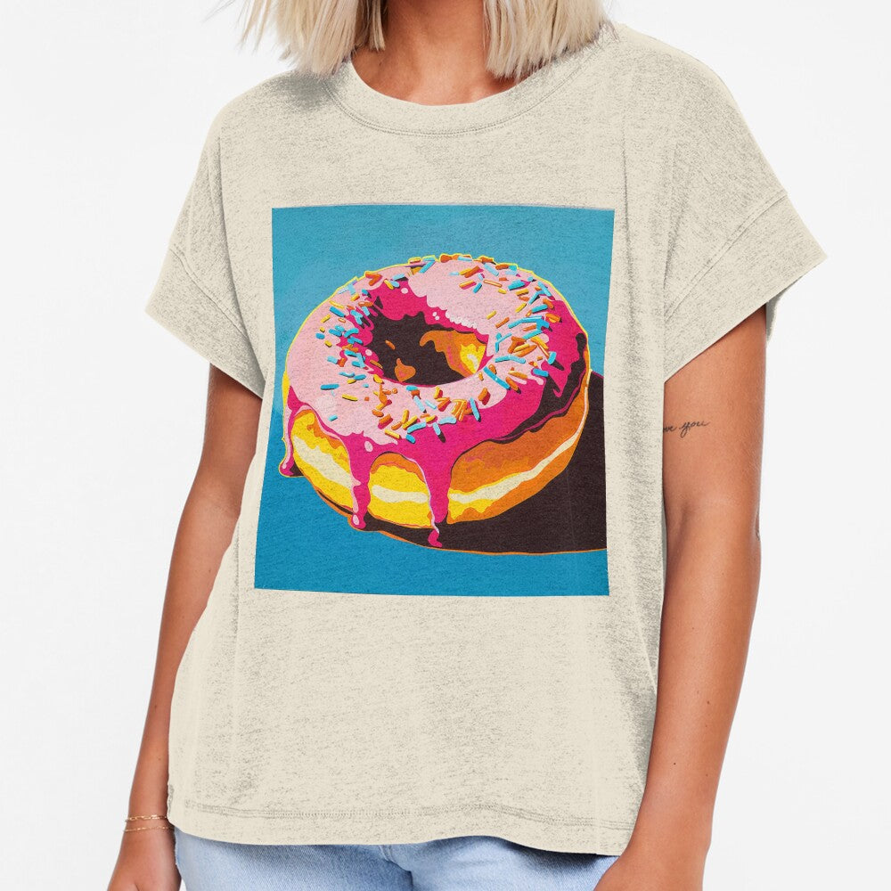 Iced Donut Pop Art 9 by AstroRisq Unisex T-shirt, Sweatshirt, Hoodie, Long Sleeve Tee - T-Shirt, Sweatshirt, Hoodie
