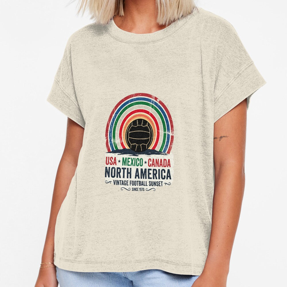 Retro 2026 Soccer Horizon USA Mexico Canada Fan by PictoVibe Unisex T-shirt, Sweatshirt, Hoodie, Long Sleeve Tee - T-Shirt, Sweatshirt, Hoodie