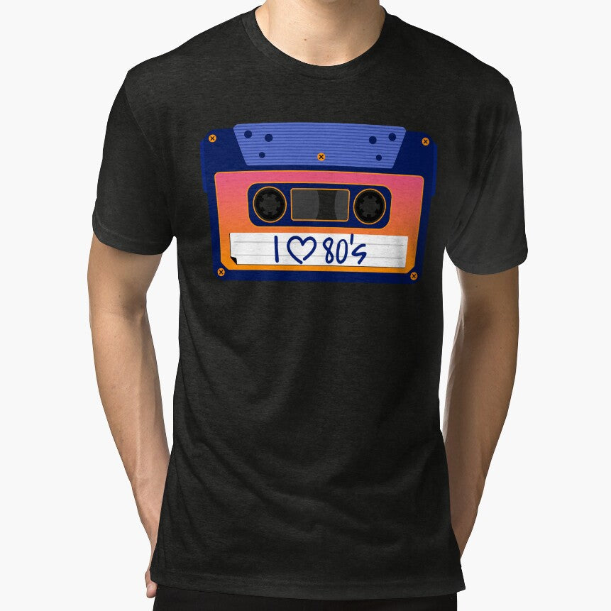 I Love 80's Cassette by tapeisdamessage Unisex T-shirt, Sweatshirt, Hoodie, Long Sleeve Tee - T-Shirt, Sweatshirt, Hoodie