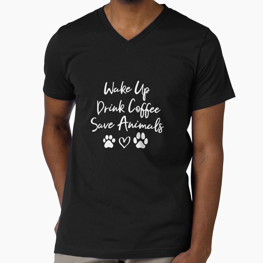 Wake Up Drink Coffee Save Animals, funny vet, funny vet tech, veterinarian by AAMDesigns Unisex T-shirt, Sweatshirt, Hoodie, Long Sleeve Tee - T-Shirt, Sweatshirt, Hoodie