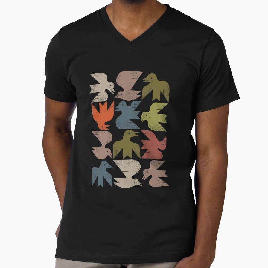 Midcentury Bird Grid by Renea L Thull Unisex T-shirt, Sweatshirt, Hoodie, Long Sleeve Tee - T-Shirt, Sweatshirt, Hoodie