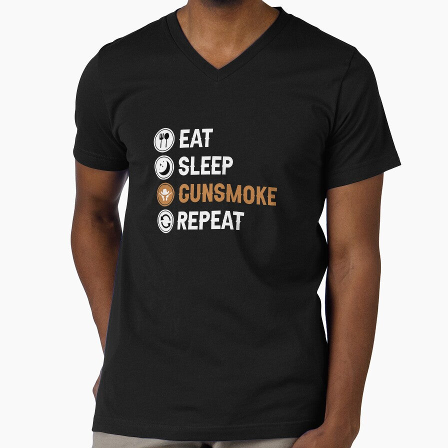 Eat Sleep Gunsmoke Repeat by allysmar Unisex T-shirt, Sweatshirt, Hoodie, Long Sleeve Tee - T-Shirt, Sweatshirt, Hoodie