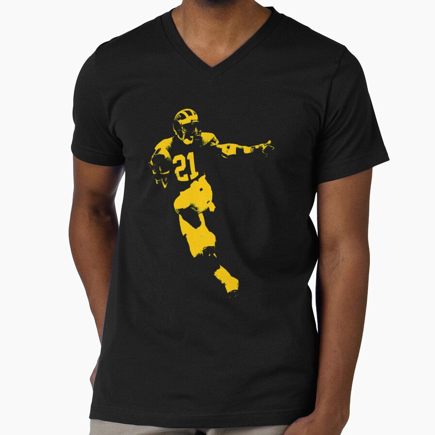Desmond Heisman Howard - Maize Stencil by Arts Paradise Unisex T-shirt, Sweatshirt, Hoodie, Long Sleeve Tee - T-Shirt, Sweatshirt, Hoodie