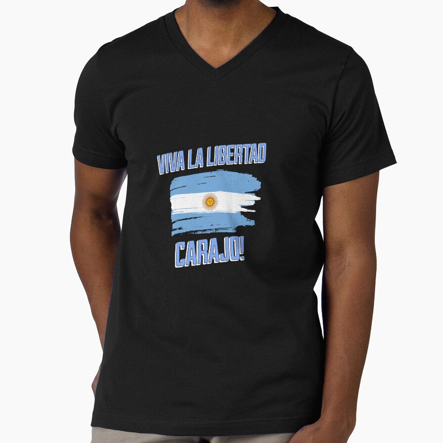 Javier Milei viva la libertad carajo soccer by Printperium Unisex T-shirt, Sweatshirt, Hoodie, Long Sleeve Tee - T-Shirt, Sweatshirt, Hoodie