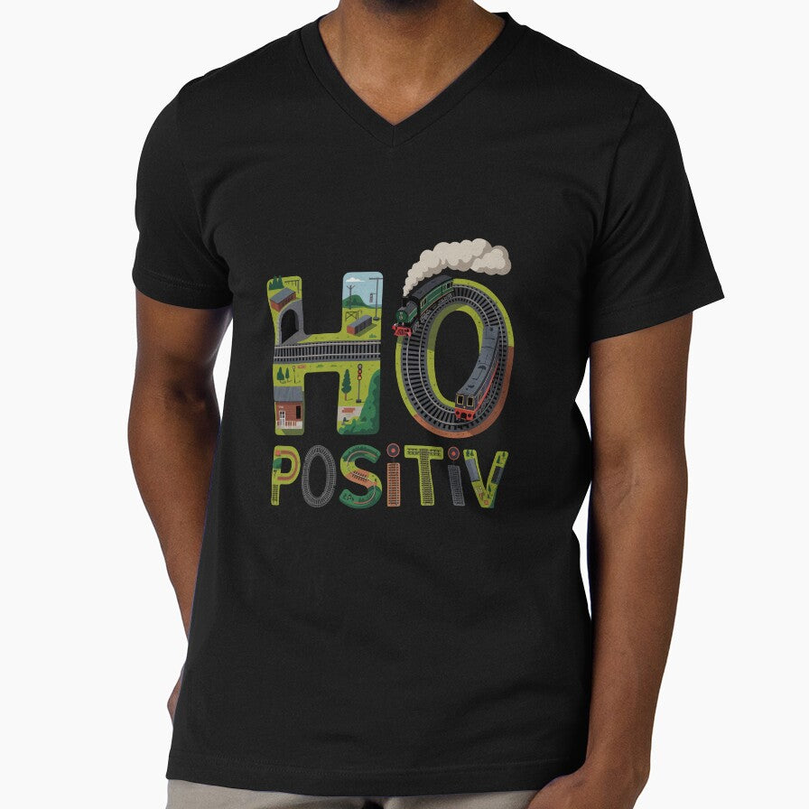 H0 Positive - 1:87 Funny Model Railway Train Driver Saying by Mkx8 Unisex T-shirt, Sweatshirt, Hoodie, Long Sleeve Tee - T-Shirt, Sweatshirt, Hoodie