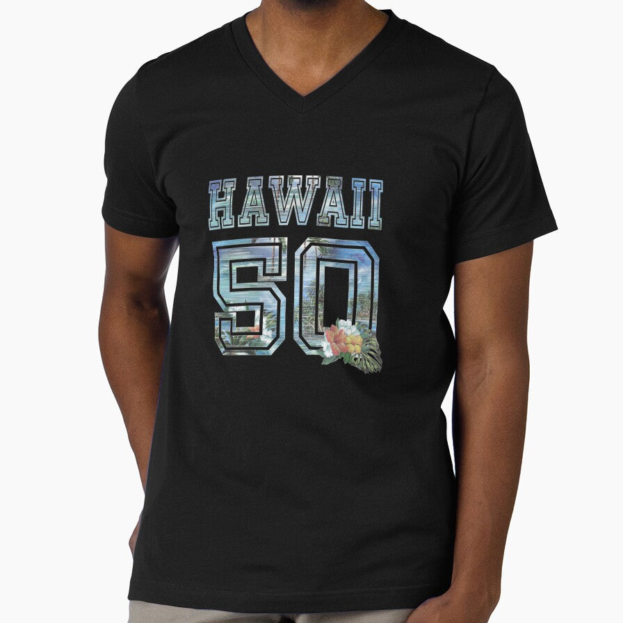 Hawaii 50 Birthday Hawaiian Cool Tropical Hawaiian Vintage Gift Present Men Women by Wilma Meister - T-Shirt, Sweatshirt, Hoodie