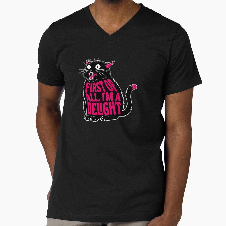 First Of All I'm A Delight Roaring Cat by raccoon2opossum Unisex T-shirt, Sweatshirt, Hoodie, Long Sleeve Tee - T-Shirt, Sweatshirt, Hoodie