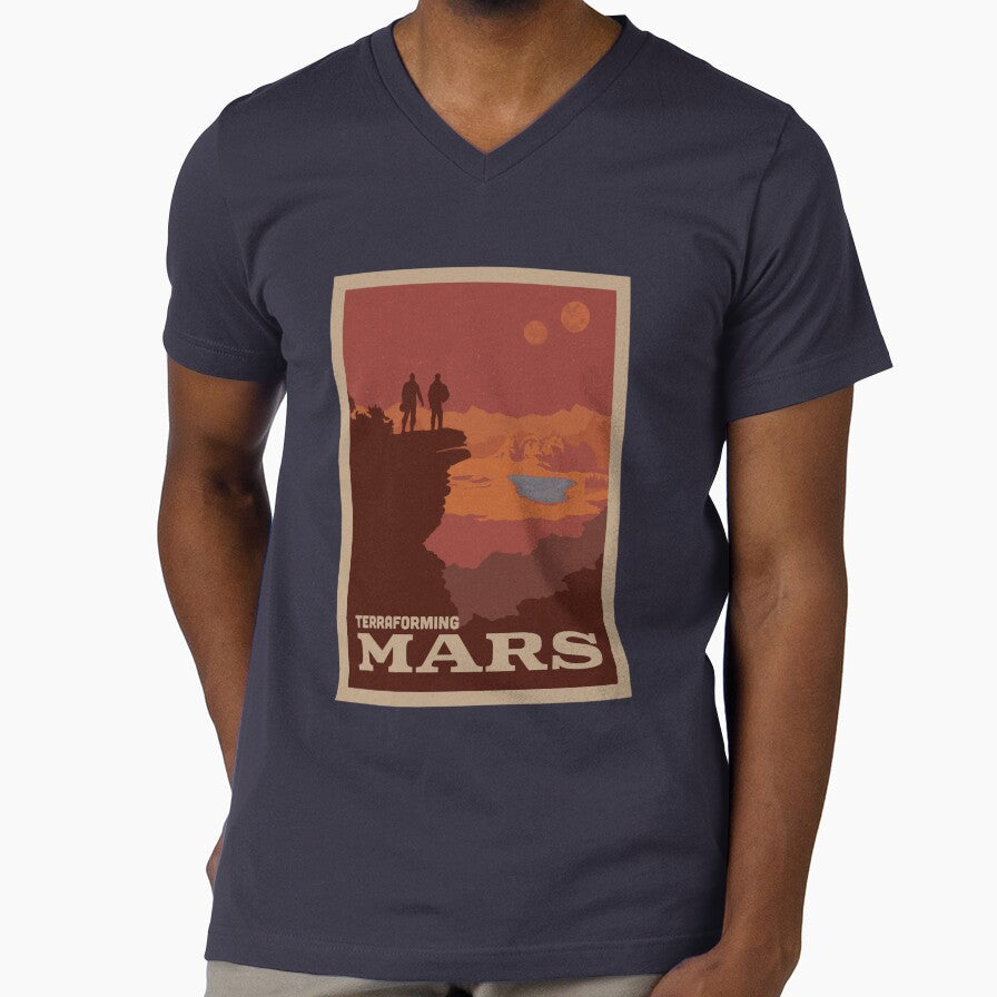 Terraforming Mars Board Game - Minimalist Travel Poster Style by JANETC56 Unisex T-shirt, Sweatshirt, Hoodie, Long Sleeve Tee - T-Shirt, Sweatshirt, Hoodie