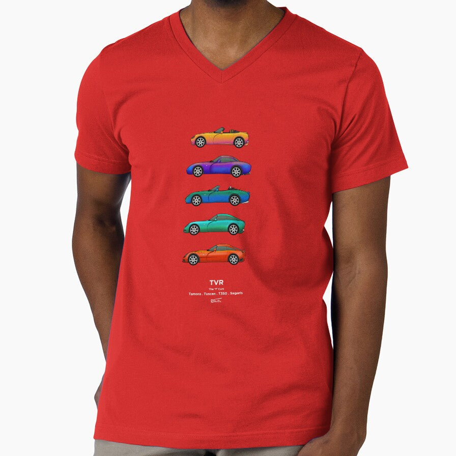 TVR 'T cars' Classic Car Collection by RJWautographics Unisex T-shirt, Sweatshirt, Hoodie, Long Sleeve Tee - T-Shirt, Sweatshirt, Hoodie