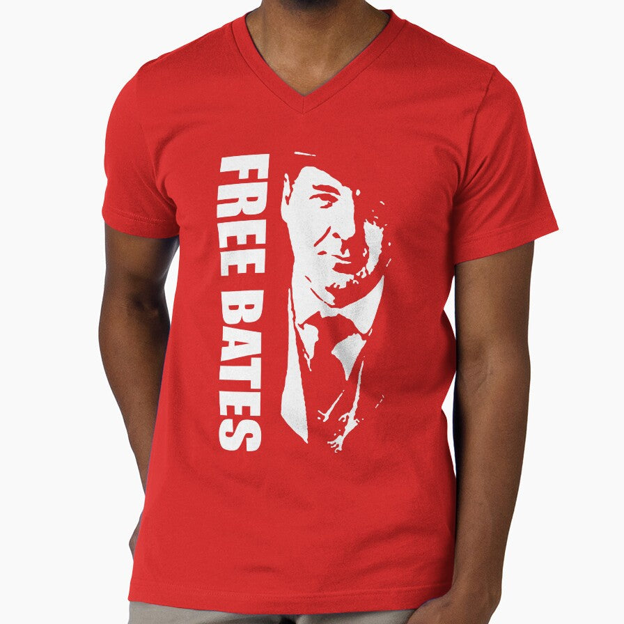 Free Bates White Stencil Design by designsofdismay Unisex T-shirt, Sweatshirt, Hoodie, Long Sleeve Tee - T-Shirt, Sweatshirt, Hoodie