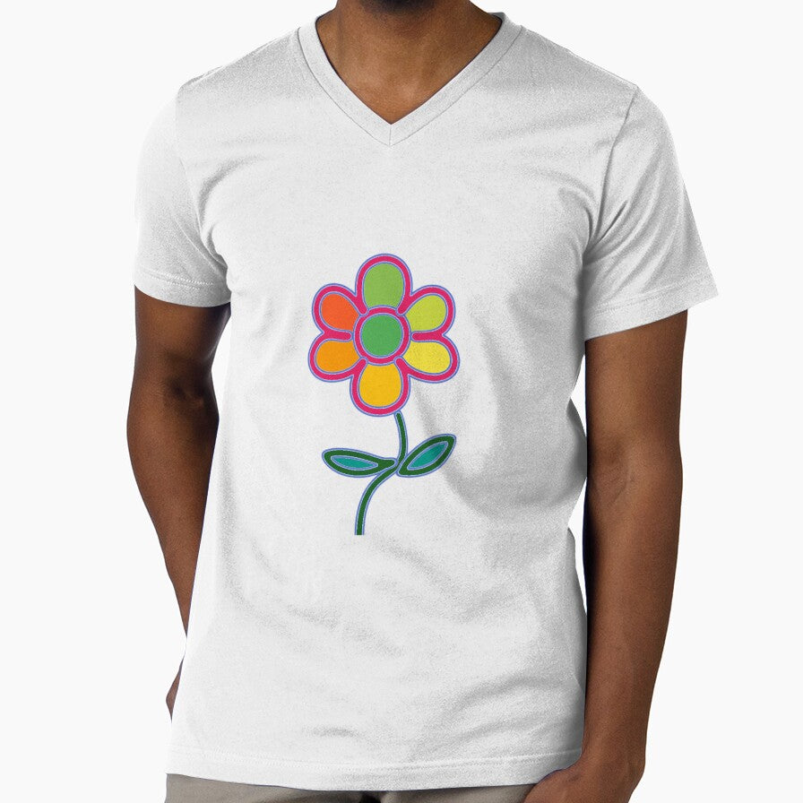 Rainbow Petal Bloom by Khanworld Unisex T-shirt, Sweatshirt, Hoodie, Long Sleeve Tee - T-Shirt, Sweatshirt, Hoodie