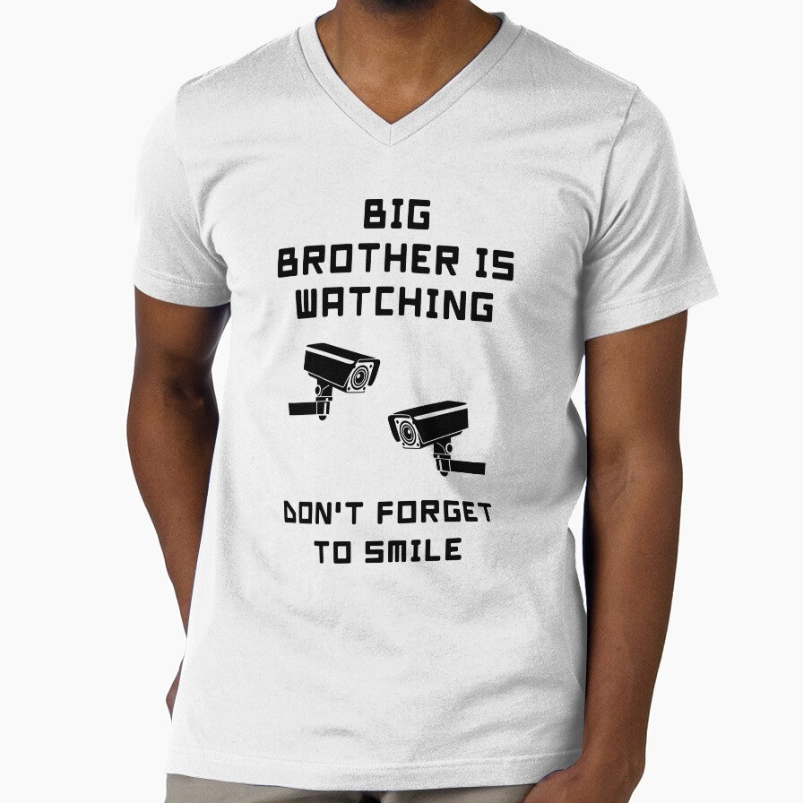 Big Brother is Watching - Dont forget to smile by HobbiesAndFun Unisex T-shirt, Sweatshirt, Hoodie, Long Sleeve Tee - T-Shirt, Sweatshirt, Hoodie