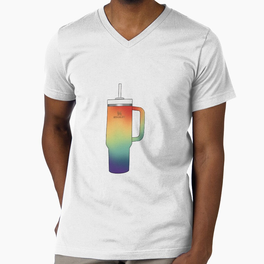 Stanley Cup Rainbow by SuccStickers Unisex T-shirt, Sweatshirt, Hoodie, Long Sleeve Tee - T-Shirt, Sweatshirt, Hoodie