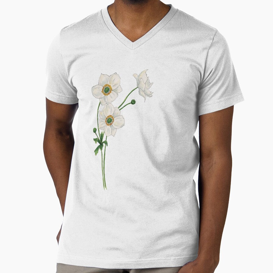 White Watercolour Flowers by NaughtyFlorals Unisex T-shirt, Sweatshirt, Hoodie, Long Sleeve Tee - T-Shirt, Sweatshirt, Hoodie