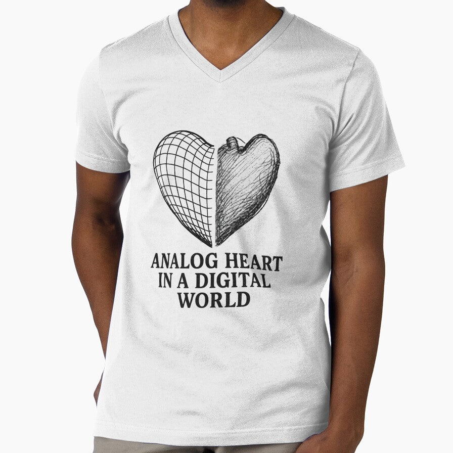 Analog Heart in a Digital World  Lo-Fi Vintage by HROC Unisex T-shirt, Sweatshirt, Hoodie, Long Sleeve Tee - T-Shirt, Sweatshirt, Hoodie
