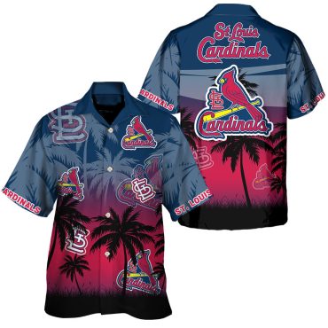 St. Louis Cardinals Twilight Palms Hawaiian Shirt Unisex T-shirt, Sweatshirt, Hoodie, Long Sleeve Tee - T-Shirt, Sweatshirt, Hoodie
