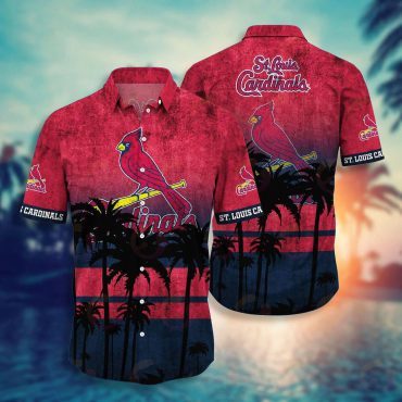 St. Louis Cardinals Vintage Sunset Hawaiian Shirt Unisex T-shirt, Sweatshirt, Hoodie, Long Sleeve Tee - T-Shirt, Sweatshirt, Hoodie