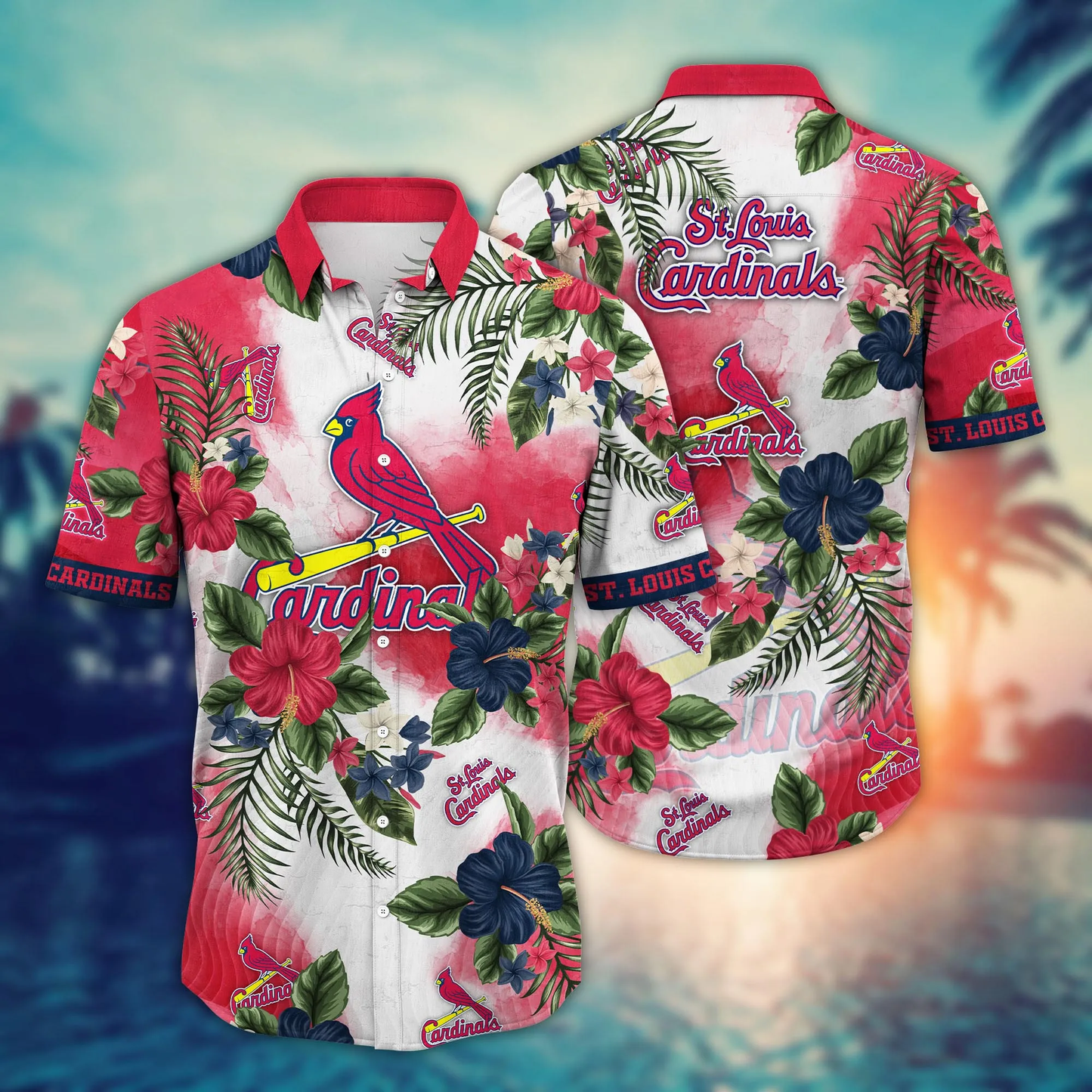 St. Louis Cardinals MLB Hawaiian Shirt Evening Strollstime Aloha Shirt Unisex T-shirt, Sweatshirt, Hoodie, Long Sleeve Tee - T-Shirt, Sweatshirt, Hoodie