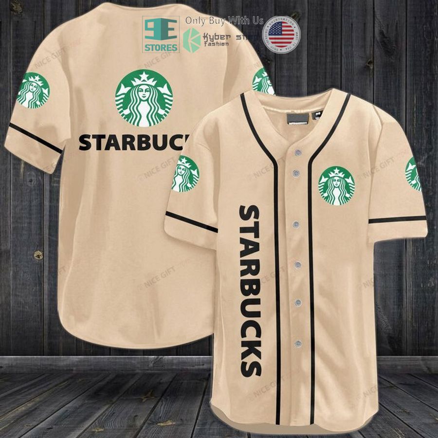 BEST Starbucks logo Baseball Jersey Unisex T-shirt, Sweatshirt, Hoodie, Long Sleeve Tee - T-Shirt, Sweatshirt, Hoodie