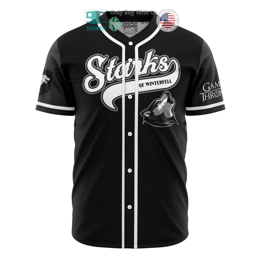 BEST Starks of Winterfell Black Game of Thrones Baseball Jersey Unisex T-shirt, Sweatshirt, Hoodie, Long Sleeve Tee - T-Shirt, Sweatshirt, Hoodie