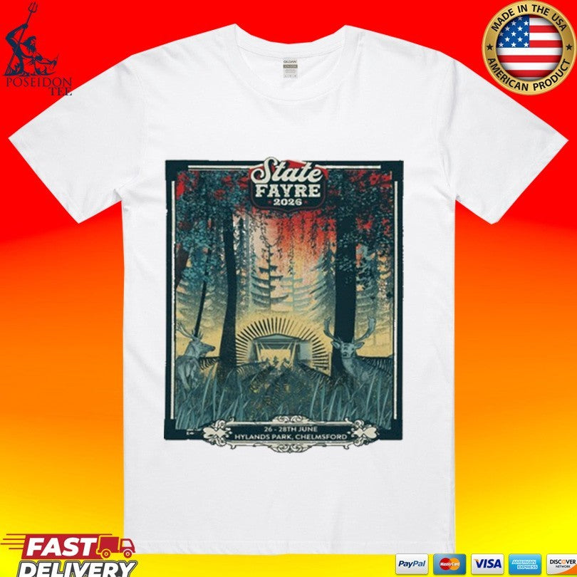 State Fayre June 26-28 2026 Hylands Park Chelmsford T-shirt Unisex T-shirt, Sweatshirt, Hoodie, Long Sleeve Tee - T-Shirt, Sweatshirt, Hoodie