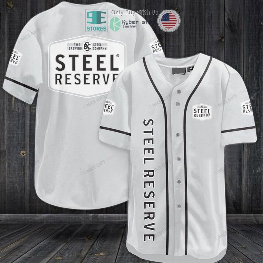 BEST Steel Reserve logo grey Baseball Jersey Unisex T-shirt, Sweatshirt, Hoodie, Long Sleeve Tee - T-Shirt, Sweatshirt, Hoodie