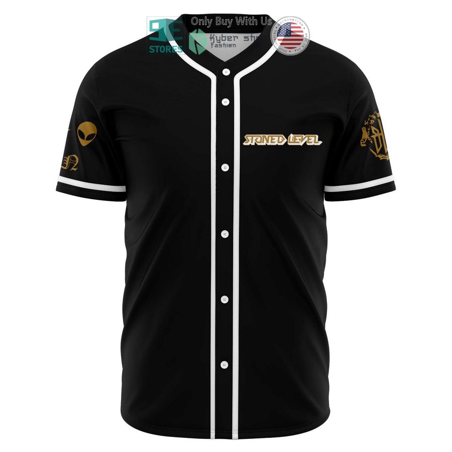 BEST Stoned Level black Baseball Jersey Unisex T-shirt, Sweatshirt, Hoodie, Long Sleeve Tee - T-Shirt, Sweatshirt, Hoodie