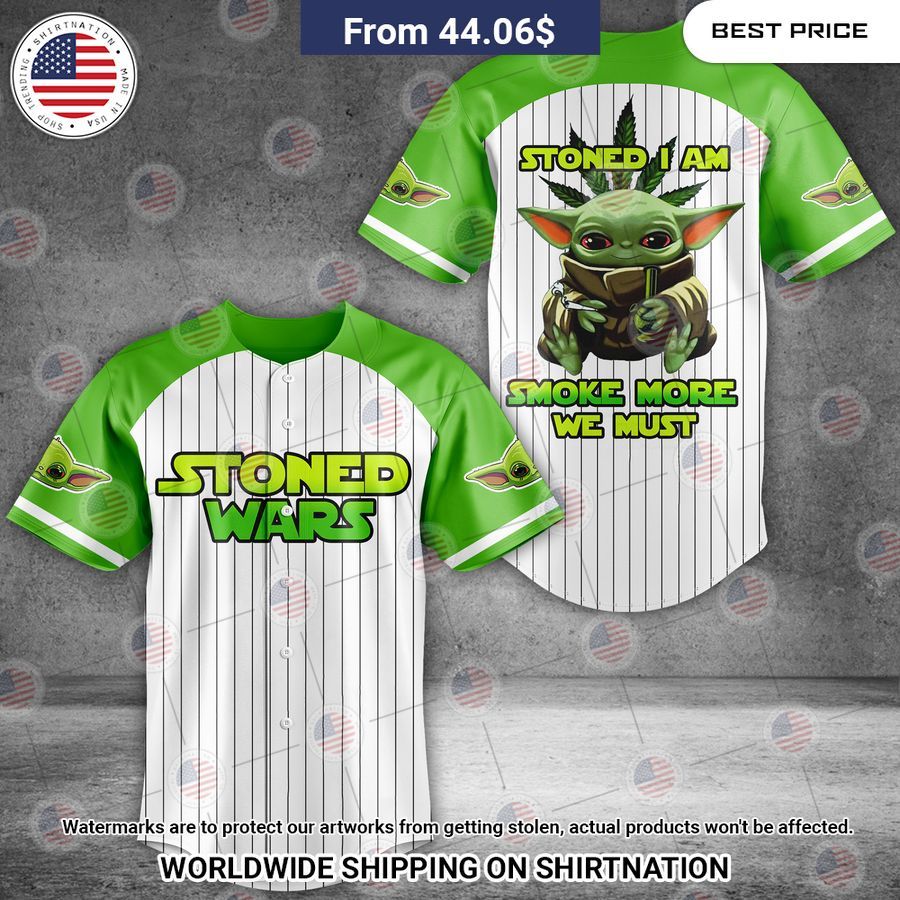 Stoned Wars Stoned I Am Yoda Baseball Jersey Unisex T-shirt, Sweatshirt, Hoodie, Long Sleeve Tee - T-Shirt, Sweatshirt, Hoodie