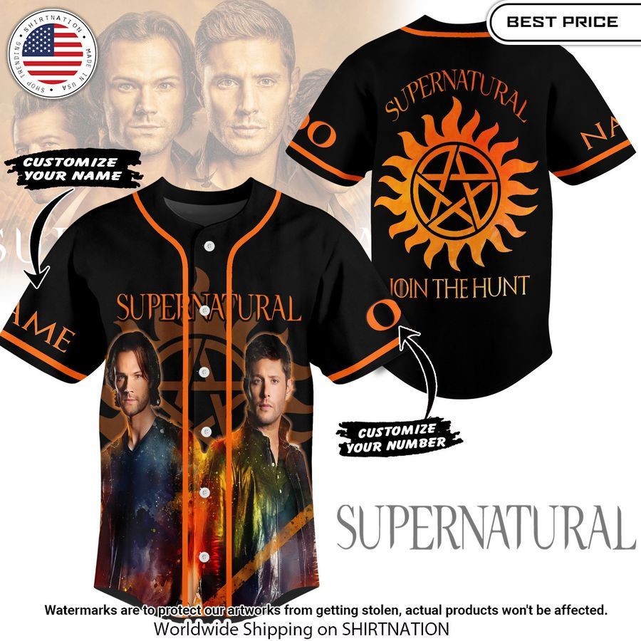 Supernatural Join The Hunt Custom Baseball Jersey Unisex T-shirt, Sweatshirt, Hoodie, Long Sleeve Tee - T-Shirt, Sweatshirt, Hoodie