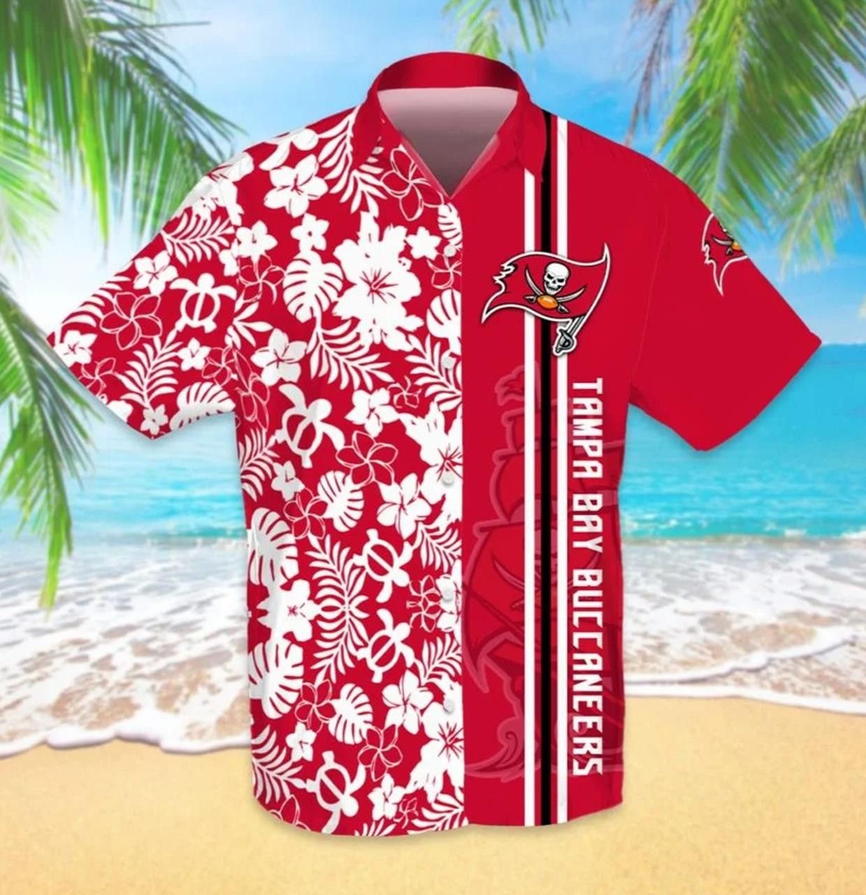 Tampa Bay Buccaneers Custom Design Unique Vibrant Hawaiian Shirt Unisex T-shirt, Sweatshirt, Hoodie, Long Sleeve Tee - T-Shirt, Sweatshirt, Hoodie