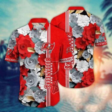Tampa Bay Buccaneers Fierce Flow Hawaiian Shirt Unisex T-shirt, Sweatshirt, Hoodie, Long Sleeve Tee - T-Shirt, Sweatshirt, Hoodie