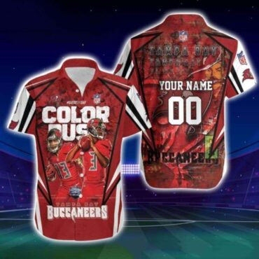 Tampa Bay Buccaneers Red Tide Playmaker Hawaiian Shirt Unisex T-shirt, Sweatshirt, Hoodie, Long Sleeve Tee - T-Shirt, Sweatshirt, Hoodie