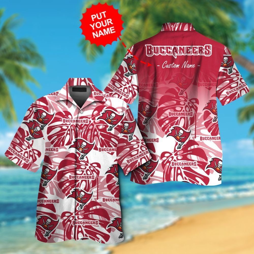 Tampa Bay Buccaneers Short Sleeve Button Up Tropical Hawaiian Shirt VER025 Unisex T-shirt, Sweatshirt, Hoodie, Long Sleeve Tee - T-Shirt, Sweatshirt, Hoodie