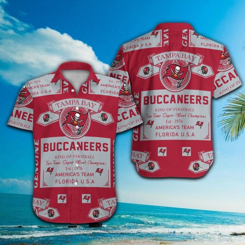Tampa Bay Buccaneers Short Sleeve Button Up Tropical Hawaiian Shirt VER05 Unisex T-shirt, Sweatshirt, Hoodie, Long Sleeve Tee - T-Shirt, Sweatshirt, Hoodie