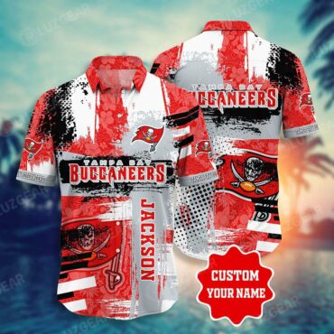 Tampa Bay Buccaneers Tropic Treasure Hawaiian Shirt Unisex T-shirt, Sweatshirt, Hoodie, Long Sleeve Tee - T-Shirt, Sweatshirt, Hoodie