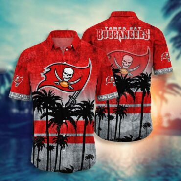 Tampa Bay Buccaneers Tropical Coconut Tree Hawaiian Shirt Unisex T-shirt, Sweatshirt, Hoodie, Long Sleeve Tee - T-Shirt, Sweatshirt, Hoodie