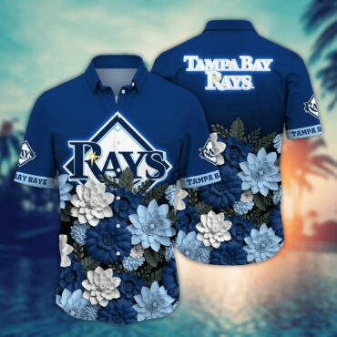 Tampa Bay Rays Floral Oasis Hawaiian Shirt Unisex T-shirt, Sweatshirt, Hoodie, Long Sleeve Tee - T-Shirt, Sweatshirt, Hoodie