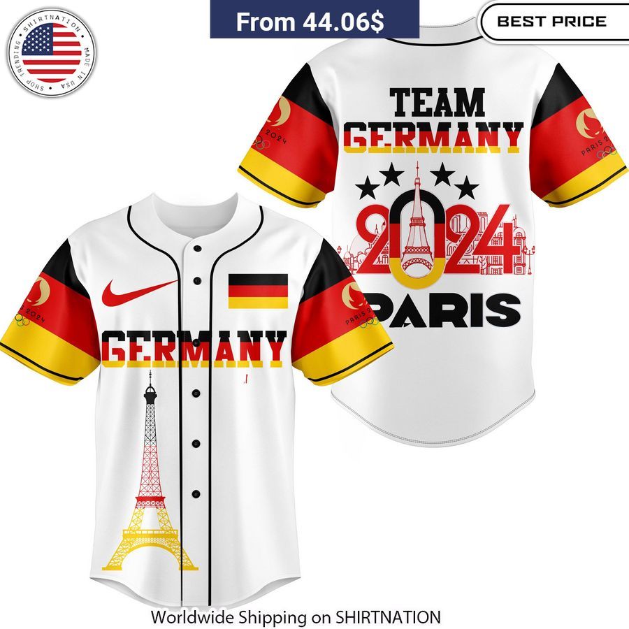 Team Germany Olympic Paris 2024 Baseball Jersey Unisex T-shirt, Sweatshirt, Hoodie, Long Sleeve Tee - T-Shirt, Sweatshirt, Hoodie