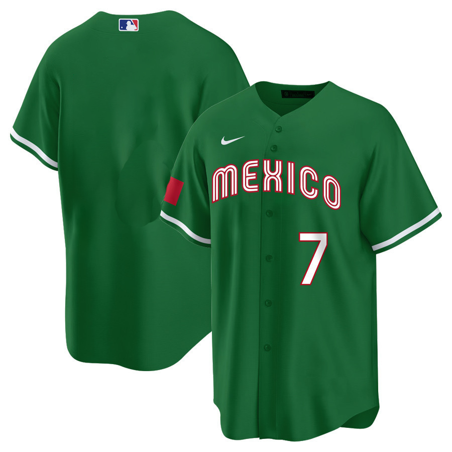 Custom Team Mexico World Baseball Classic 2023 Jersey baseball jersey product view 1